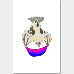 Bi Pride Vitiligo Bat Bi Flag Posters and Art